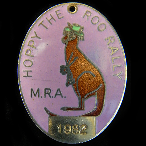 Hoppy the Roo Rally pin badge