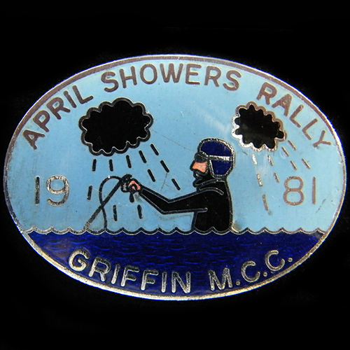 April Showers Rally pin badge