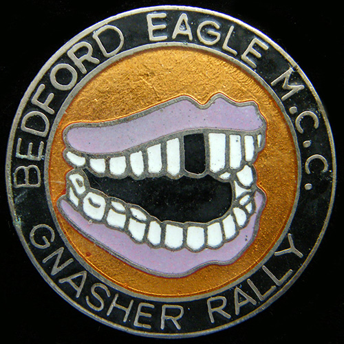 Gnasher Rally pin badge
