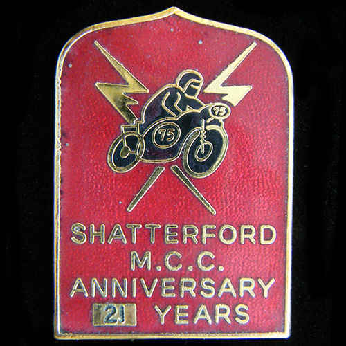Shatterford Motor Cycle Club pin badge