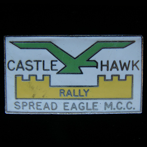 Castle Hawk Rally lapel badge