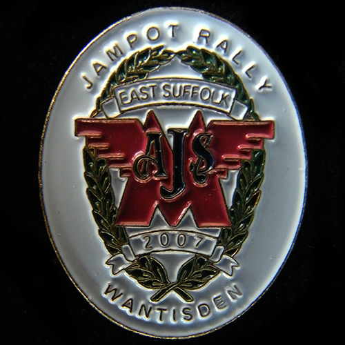 AJS Matchless Jampot Rally pin badge