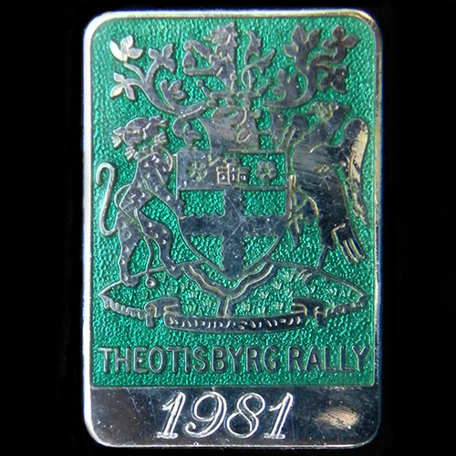 Theotisbyrg Rally pin badge