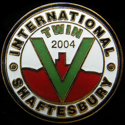 International V Twin Rally pin badge