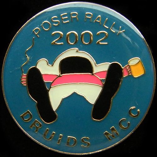 Poser Rally pin badge