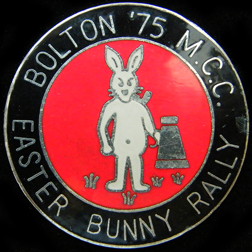 Easter Bunny Rally pin badge