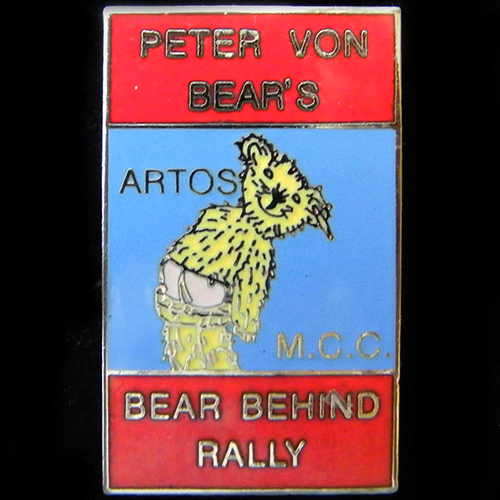 Bear Behind Rally pin badge