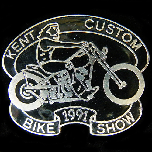 Kent Custom Bike Show 1991 lapel badge