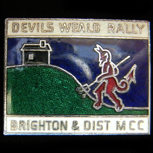 Devils Weald Rally pin badge