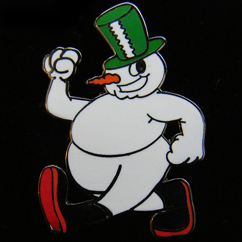 Snowman Rally pin badge 