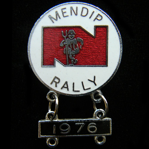 Mendip Rally pin badge