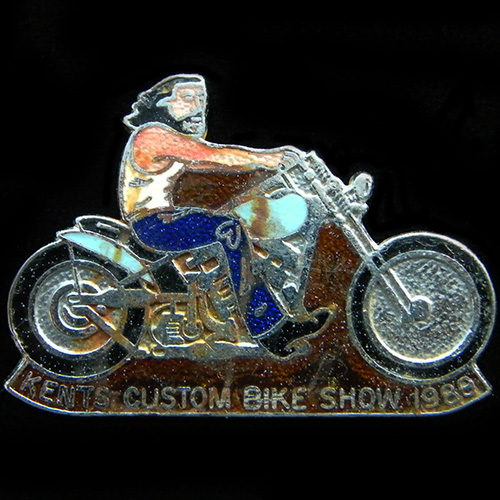 Kents Custom Bike Show 1989 lapel badge