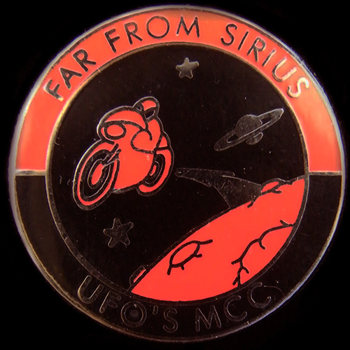 Far from Sirius Rally pin badge