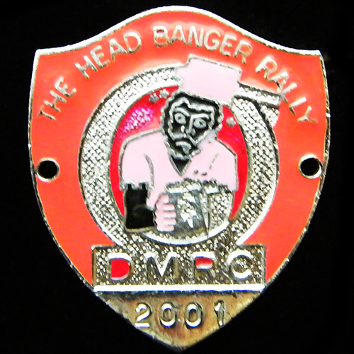 Head Banger Rally pin badge