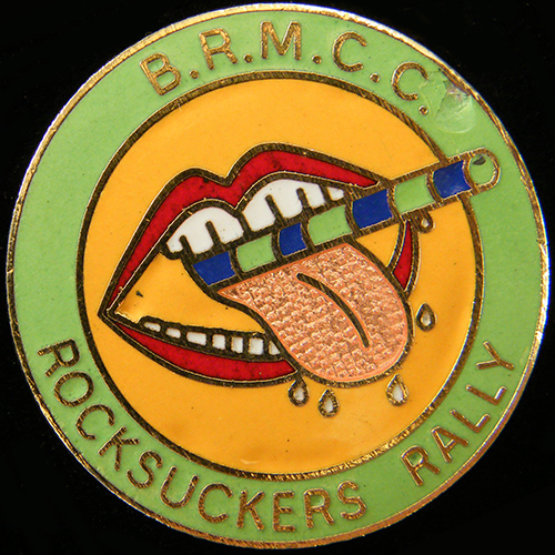 Rocksuckers Rally pin badge