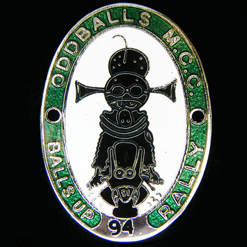 Balls Up Rally pin Badge