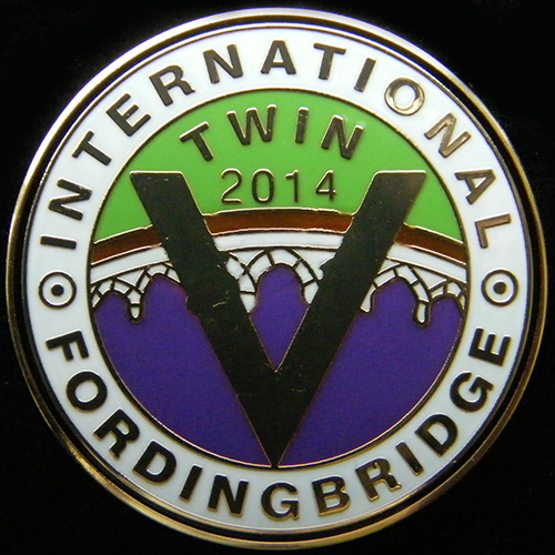 International V Twin Rally pin badge