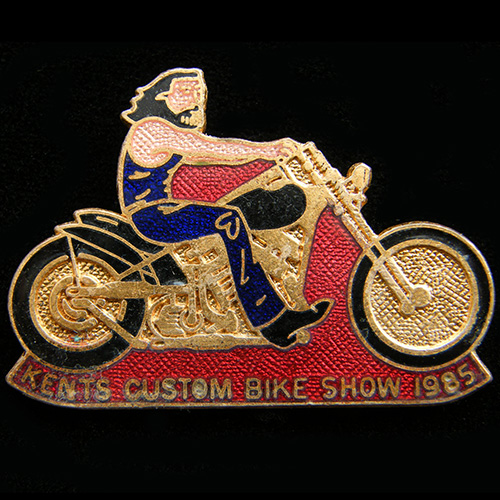 Kents Custom Bike Show 1985 lapel badge