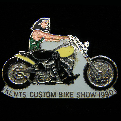 Kents Custom Bike Show 1990 lapel badge