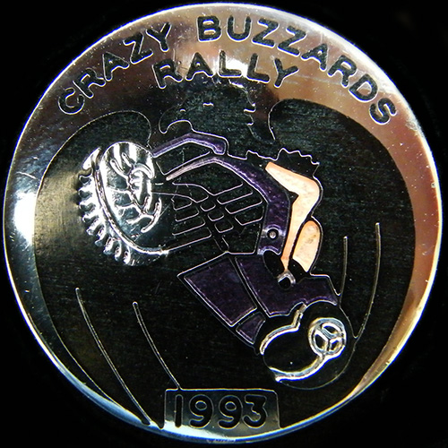 Crazy Buzzards Rally pin badge