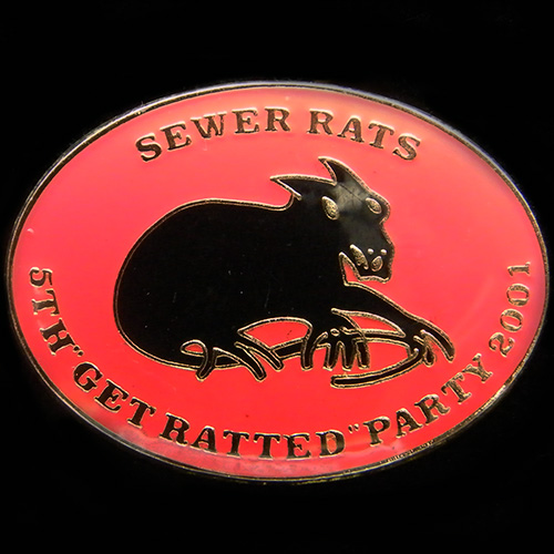 Get Ratted Party pin badge