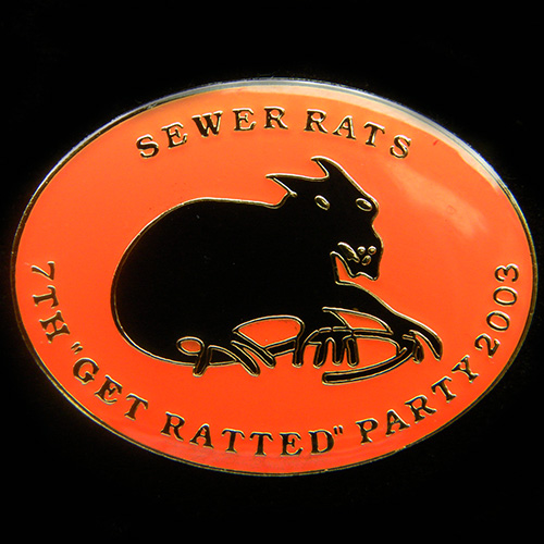 Get Ratted Party pin badge