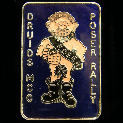Poser Rally pin badge