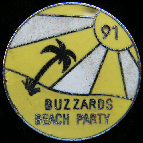 Crazy Buzzards Rally pin badge