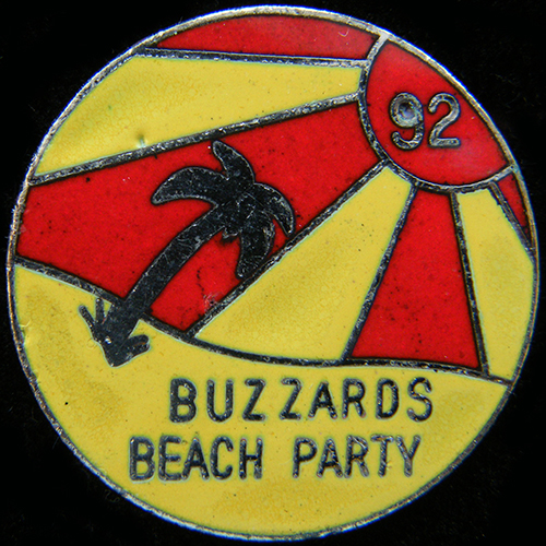 Crazy Buzzards Rally pin badge