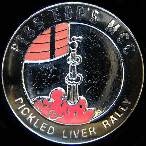 Pickled Liver Rally pin badge