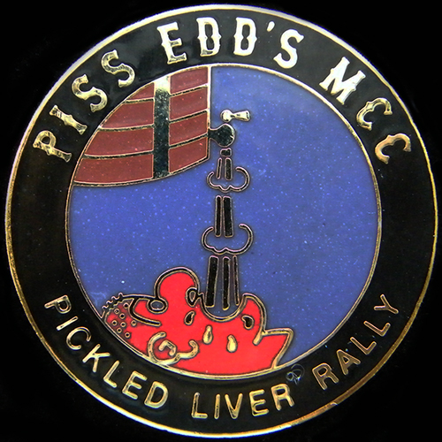 Pickled Liver Rally pin badge