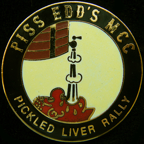 Pickled Liver Rally pin badge