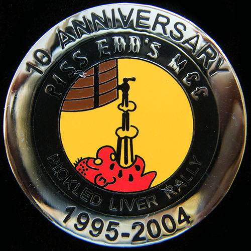 Pickled Liver Rally pin badge