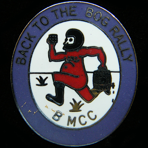 Back to the Bog Rally pin badge