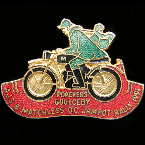 AJS Matchless Jampot Rally pin badge