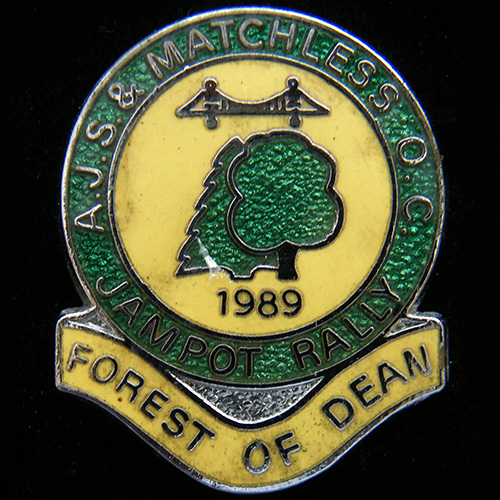 AJS Matchless Jampot Rally pin badge