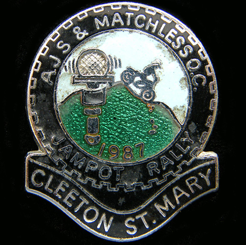 AJS Matchless Jampot Rally pin badge