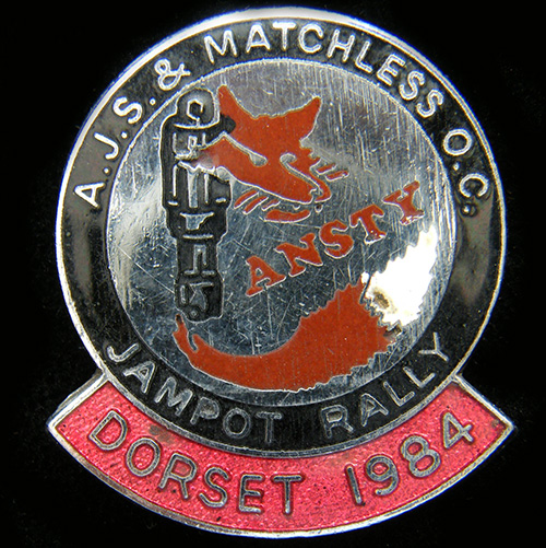 AJS Matchless Jampot Rally pin badge