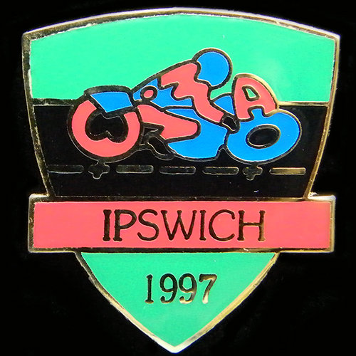 Women's International Motorcycle Association Rally pin badge