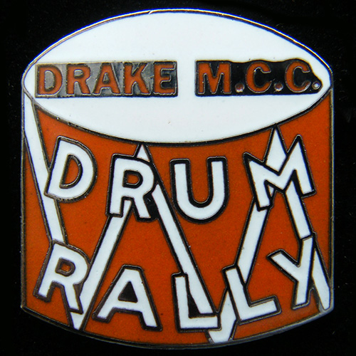 Drum Rally pin badge