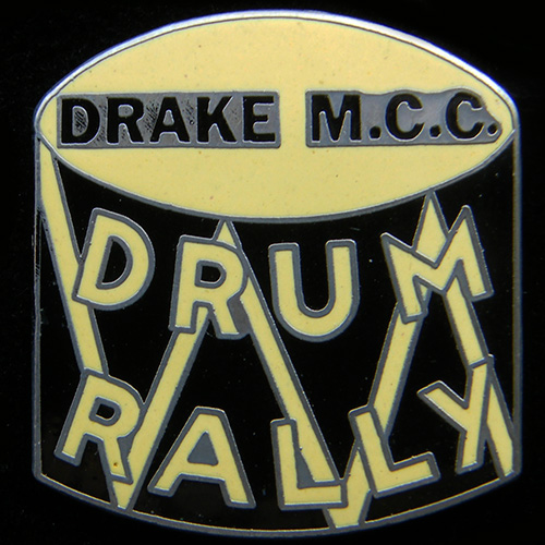 Drum Rally pin badge