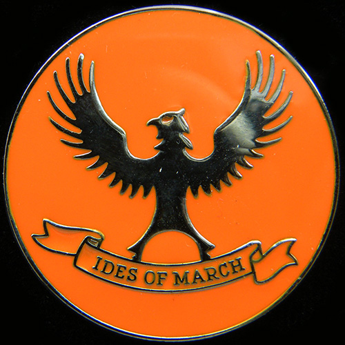 Ides of March Rally lapel badge