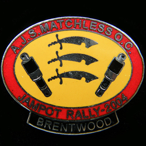 AJS Matchless Jampot Rally pin badge