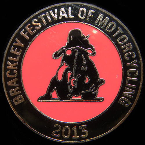 Brackley Festival of Motorcycling pin badge