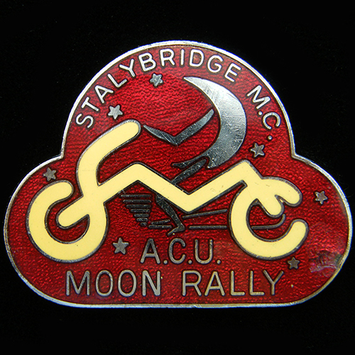 Moon Rally pin badge