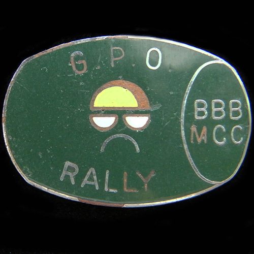 G.P.O. Rally Lapel badge