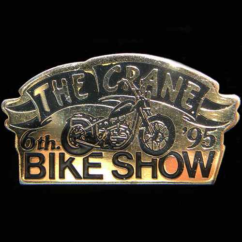Crane Bike Show pin badge