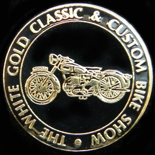 White Gold Classic & Custom Bike Show pin badge
