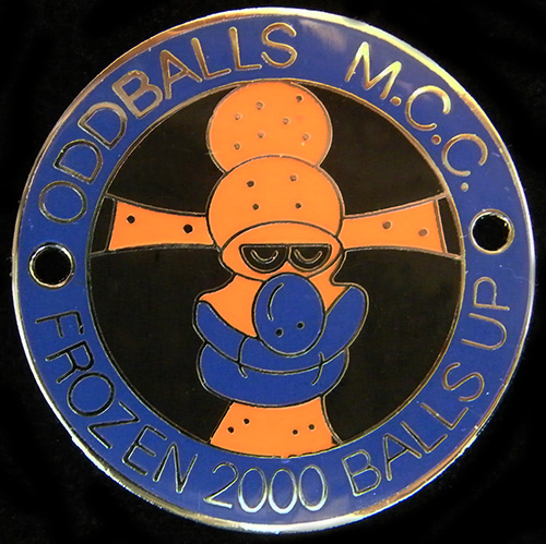 Frozen Balls Up Rally pin Badge