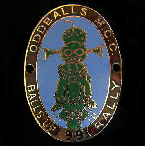 Balls Up Rally pin Badge